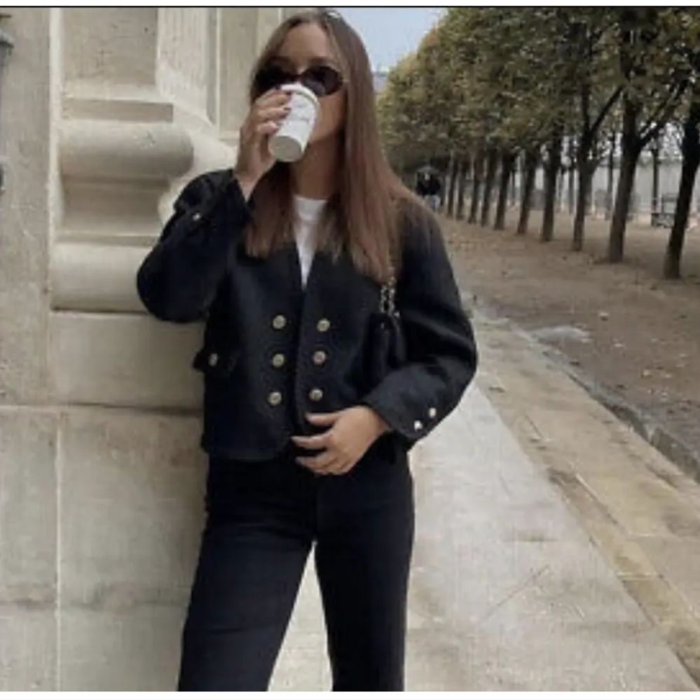 ZARA TEXTURED JACKET WITH BUTTONS SIZE M - Picture 4 of 10